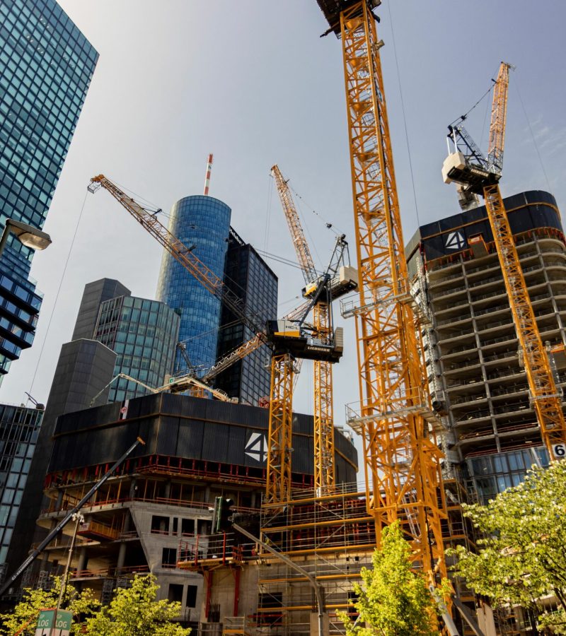 View of the Construction Site of the new Four Buildings